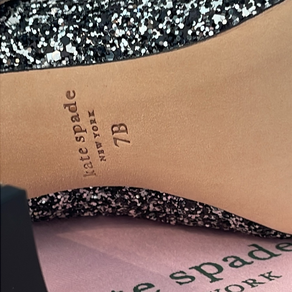 Kate Spade Maren Silver and Black Glitter (7B) 💗🎁😍 - Picture 5 of 7
